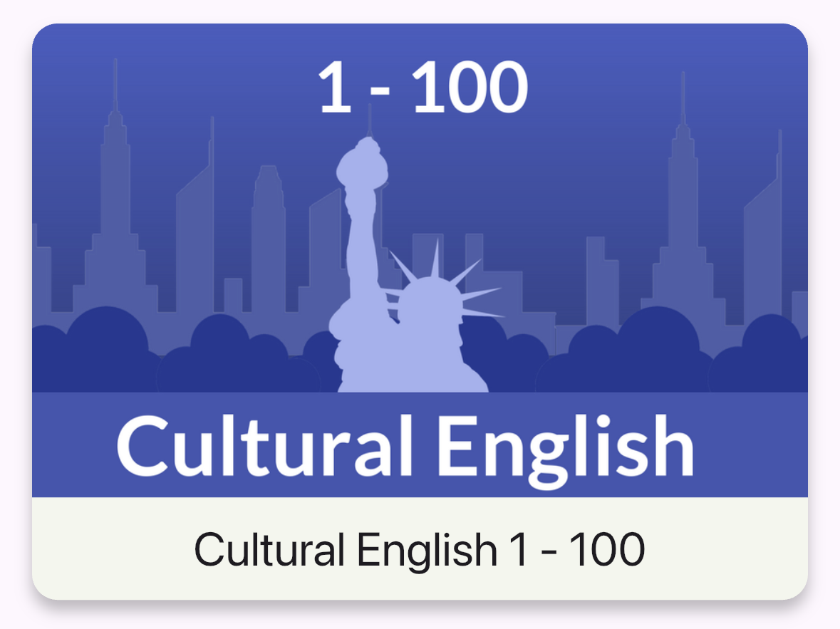 Cultural English section in the iOS app