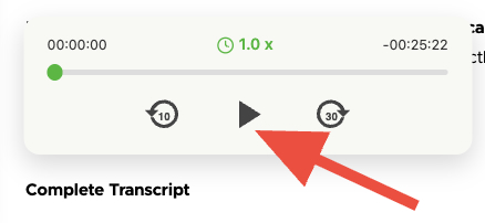 Audio button on the lesson page