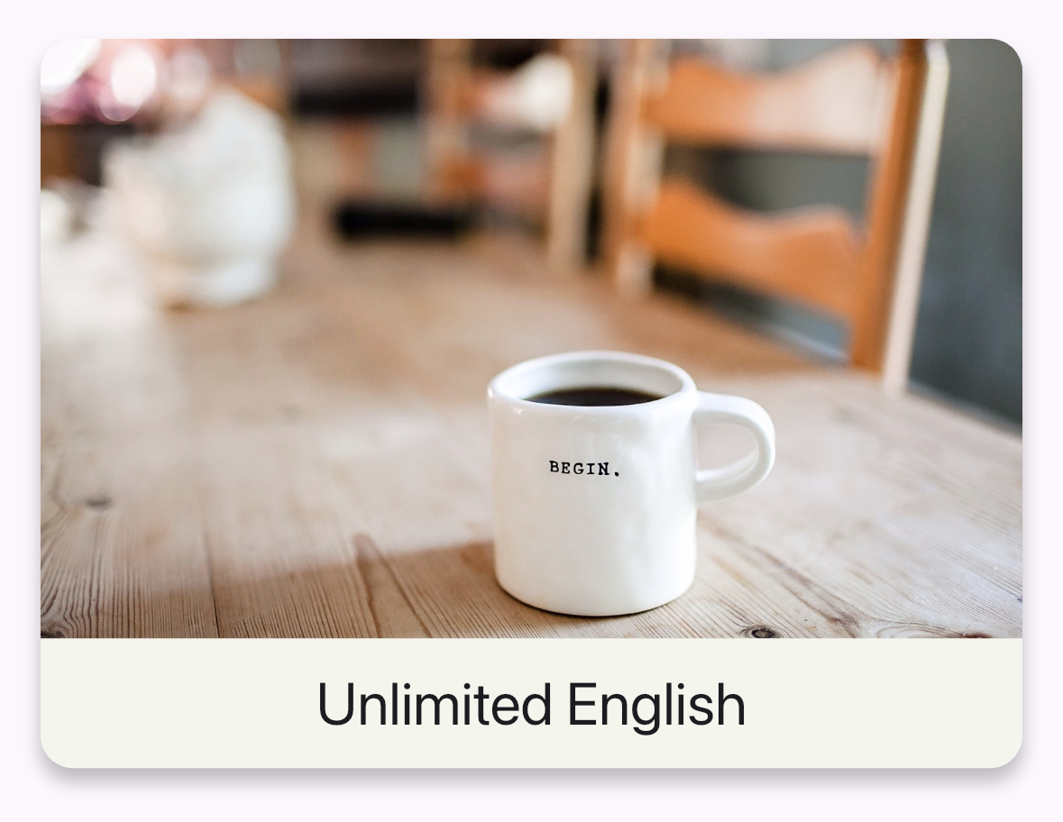Unlimited English section in the iOS app